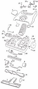 Page A Diagram and Parts List for 6426AT  Eureka Upright Vacuum