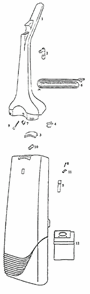 Page C Diagram and Parts List for 6426AT  Eureka Upright Vacuum