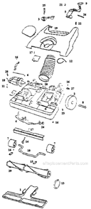 Page A Diagram and Parts List for 6426BT  Eureka Upright Vacuum