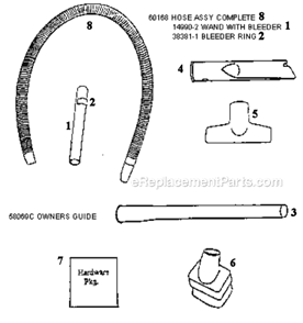 Page D Diagram and Parts List for 6426BT  Eureka Upright Vacuum