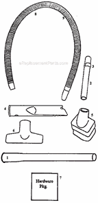 Page D Diagram and Parts List for 6435AT  Eureka Upright Vacuum