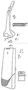 Page C Diagram and Parts List for 6450AT  Eureka Upright Vacuum