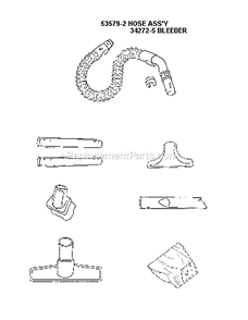 Part Location Diagram of 54783 Eureka Upholstery Nozzle Assembly