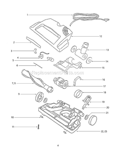 Part Location Diagram of E-27759 Eureka Cap, Disturbulator