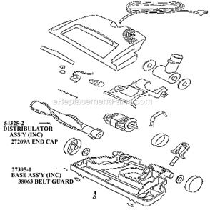 Part Location Diagram of 54325-2 Eureka Disturbulator Assembly