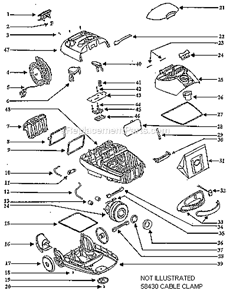 Part Location Diagram of 60634-1 Eureka Support Seal Ring