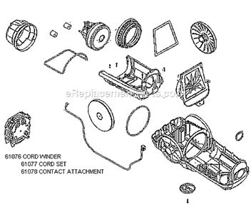 Page B Diagram and Parts List for 6980A  Eureka Canister Vacuum