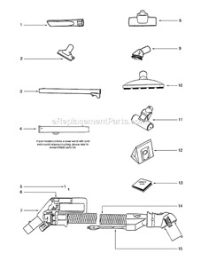 Page A Diagram and Parts List for 6982A  Eureka Canister Vacuum