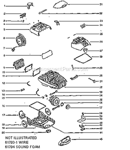 Page B Diagram and Parts List for 6982A  Eureka Canister Vacuum