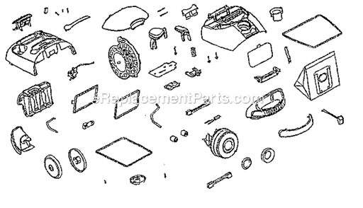Page B Diagram and Parts List for 6993B  Eureka Canister Vacuum