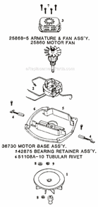 Page B Diagram and Parts List for 7529A  Eureka Upright Vacuum