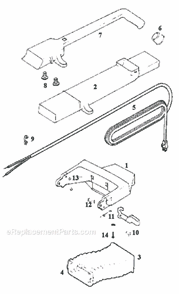 Part Location Diagram of 01465B-3 Eureka Tube - Handle