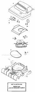 Page A Diagram and Parts List for 7534A  Eureka Upright Vacuum