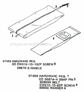 Page E Diagram and Parts List for 7534A  Eureka Upright Vacuum