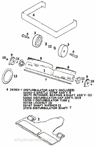Page C Diagram and Parts List for 7545A  Eureka Upright Vacuum