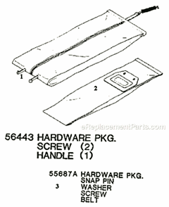 Page E Diagram and Parts List for 7577BT  Eureka Upright Vacuum
