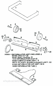 Page D Diagram and Parts List for 7577DT  Eureka Upright Vacuum
