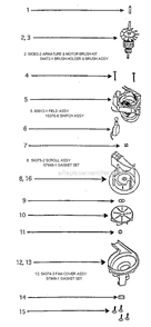 Page C Diagram and Parts List for 7601D  Eureka Upright Vacuum
