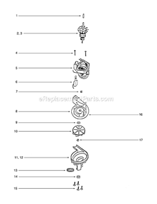 Page B Diagram and Parts List for 7602B  Eureka Upright Vacuum