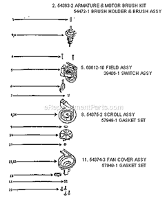 Page C Diagram and Parts List for 7605AT  Eureka Upright Vacuum