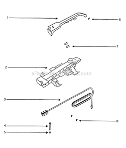 Page D Diagram and Parts List for 7606AA  Eureka Upright Vacuum