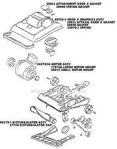 Page B Diagram and Parts List for 7608BT  Eureka Upright Vacuum