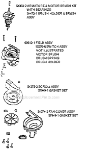 Page C Diagram and Parts List for 7608ET  Eureka Upright Vacuum