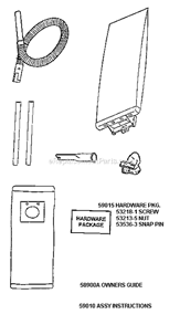 Page A Diagram and Parts List for 7609AT  Eureka Upright Vacuum
