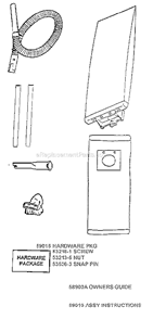 Page A Diagram and Parts List for 7611AT  Eureka Upright Vacuum