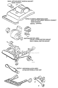 Page B Diagram and Parts List for 7611AT  Eureka Upright Vacuum