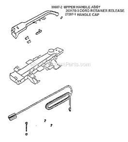 Page D Diagram and Parts List for 7611AT  Eureka Upright Vacuum