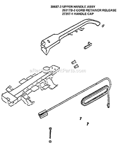 Page D Diagram and Parts List for 7611BT  Eureka Upright Vacuum