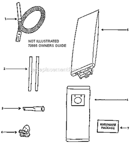 Page A Diagram and Parts List for 7618AT  Eureka Upright Vacuum
