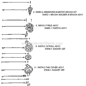 Page C Diagram and Parts List for 7618AT  Eureka Upright Vacuum
