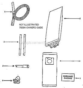 Page A Diagram and Parts List for 7619AT  Eureka Upright Vacuum