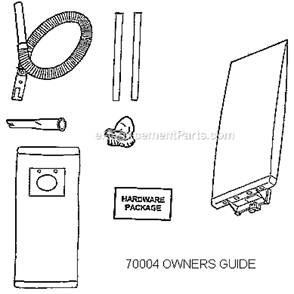 Page A Diagram and Parts List for 7620AT  Eureka Upright Vacuum
