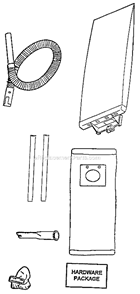 Page A Diagram and Parts List for 7625AT  Eureka Upright Vacuum