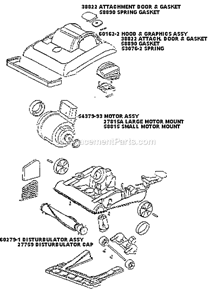 Page B Diagram and Parts List for 7625BT  Eureka Upright Vacuum