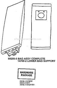 Page E Diagram and Parts List for 7625BT  Eureka Upright Vacuum