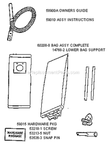 Page A Diagram and Parts List for 7626BTH  Eureka Upright Vacuum