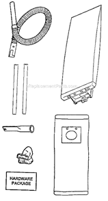 Page A Diagram and Parts List for 7640AT  Eureka Upright Vacuum
