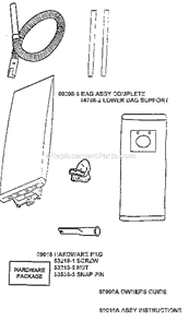 Page A Diagram and Parts List for 7640BTH  Eureka Upright Vacuum