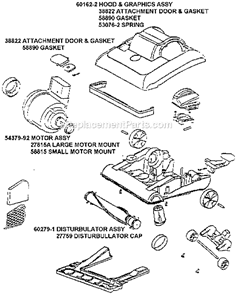 Page B Diagram and Parts List for 7640BTV  Eureka Upright Vacuum