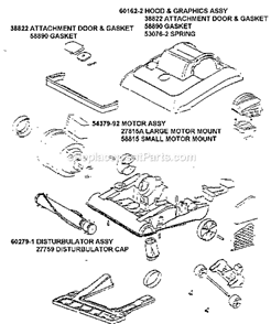 Page B Diagram and Parts List for 7640BTW  Eureka Upright Vacuum