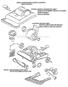 Page B Diagram and Parts List for 7640BT  Eureka Upright Vacuum
