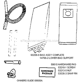Page A Diagram and Parts List for 7642ATV  Eureka Upright Vacuum