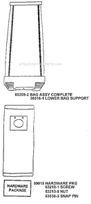 Page E Diagram and Parts List for 7650AT  Eureka Upright Vacuum