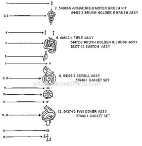 Page C Diagram and Parts List for 7671AT  Eureka Upright Vacuum