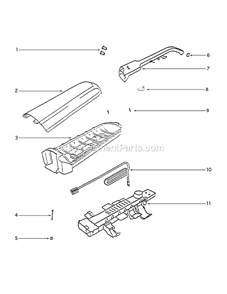 Page D Diagram and Parts List for 7671BH  Eureka Upright Vacuum