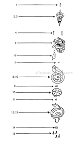 Page C Diagram and Parts List for 7673AT  Eureka Upright Vacuum